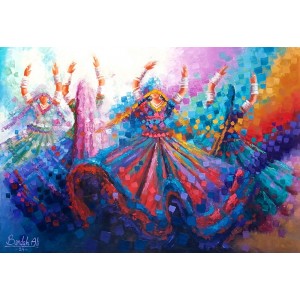 Bandah Ali, 24 x 36 Inch, Acrylic on Canvas, Figurative-Painting, AC-BNA-203